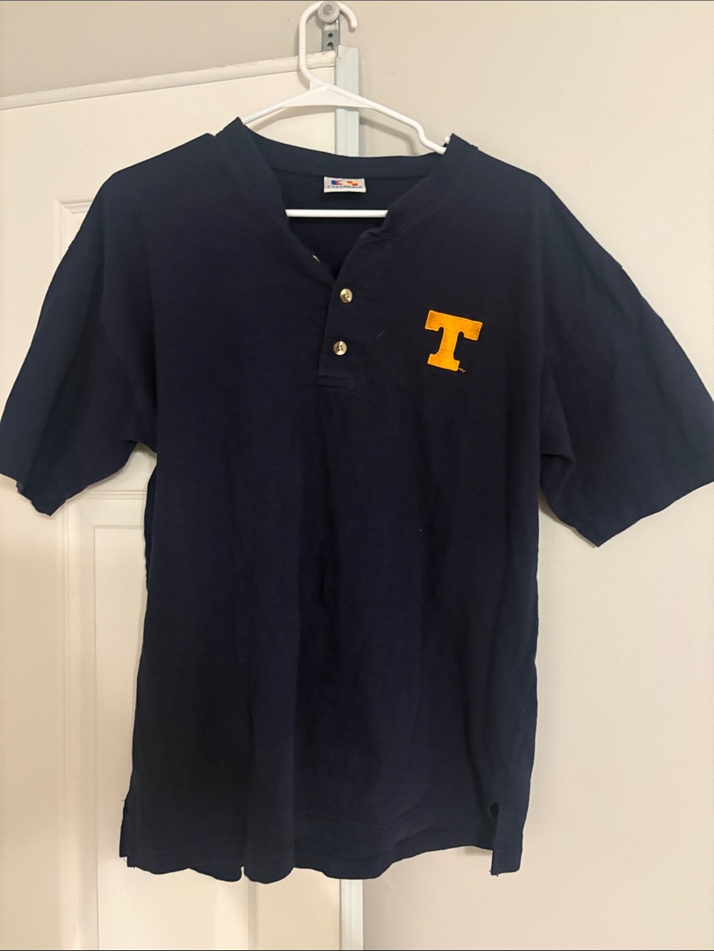 Navy Mens Tennessee Vols Henley Shirt Medium
